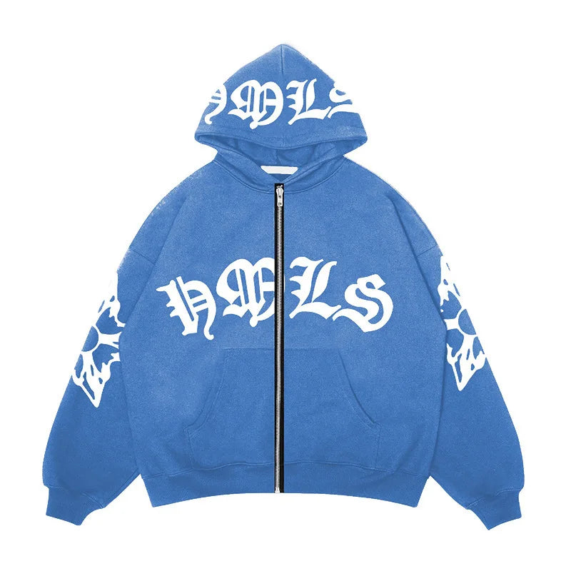 Lyrical Graphic Zip-Up Hoodie – Women's Relaxed Fit