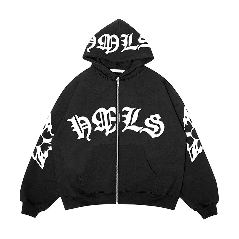 Lyrical Graphic Zip-Up Hoodie – Women's Relaxed Fit
