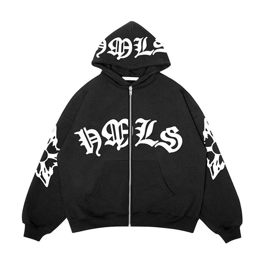 Lyrical Graphic Zip-Up Hoodie – Women's Relaxed Fit