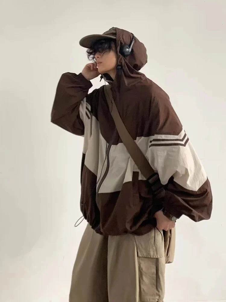 Shell Suit Jacket – Unisex Oversized Zip-Up Coat
