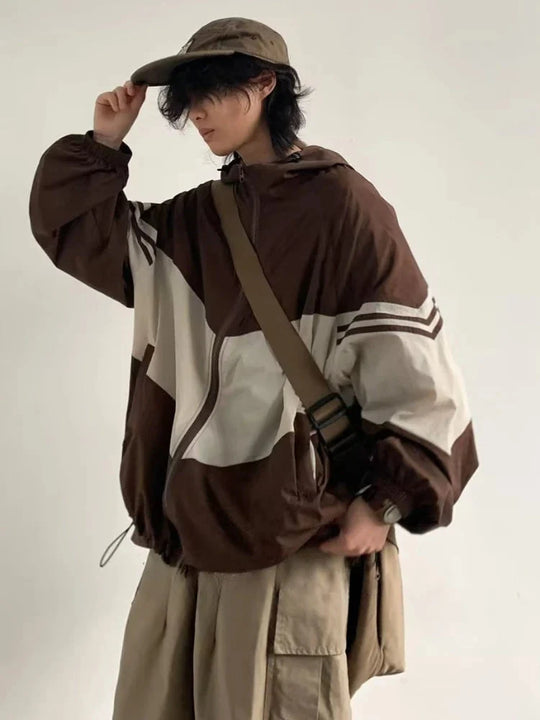 Shell Suit Jacket – Unisex Oversized Zip-Up Coat
