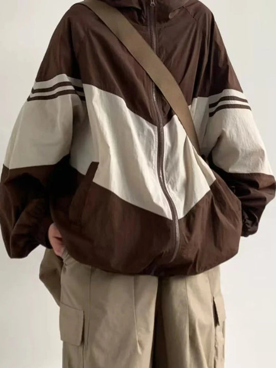 Shell Suit Jacket – Unisex Oversized Zip-Up Coat