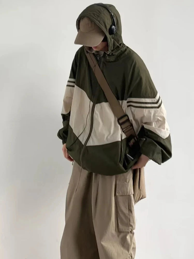 Shell Suit Jacket – Unisex Oversized Zip-Up Coat