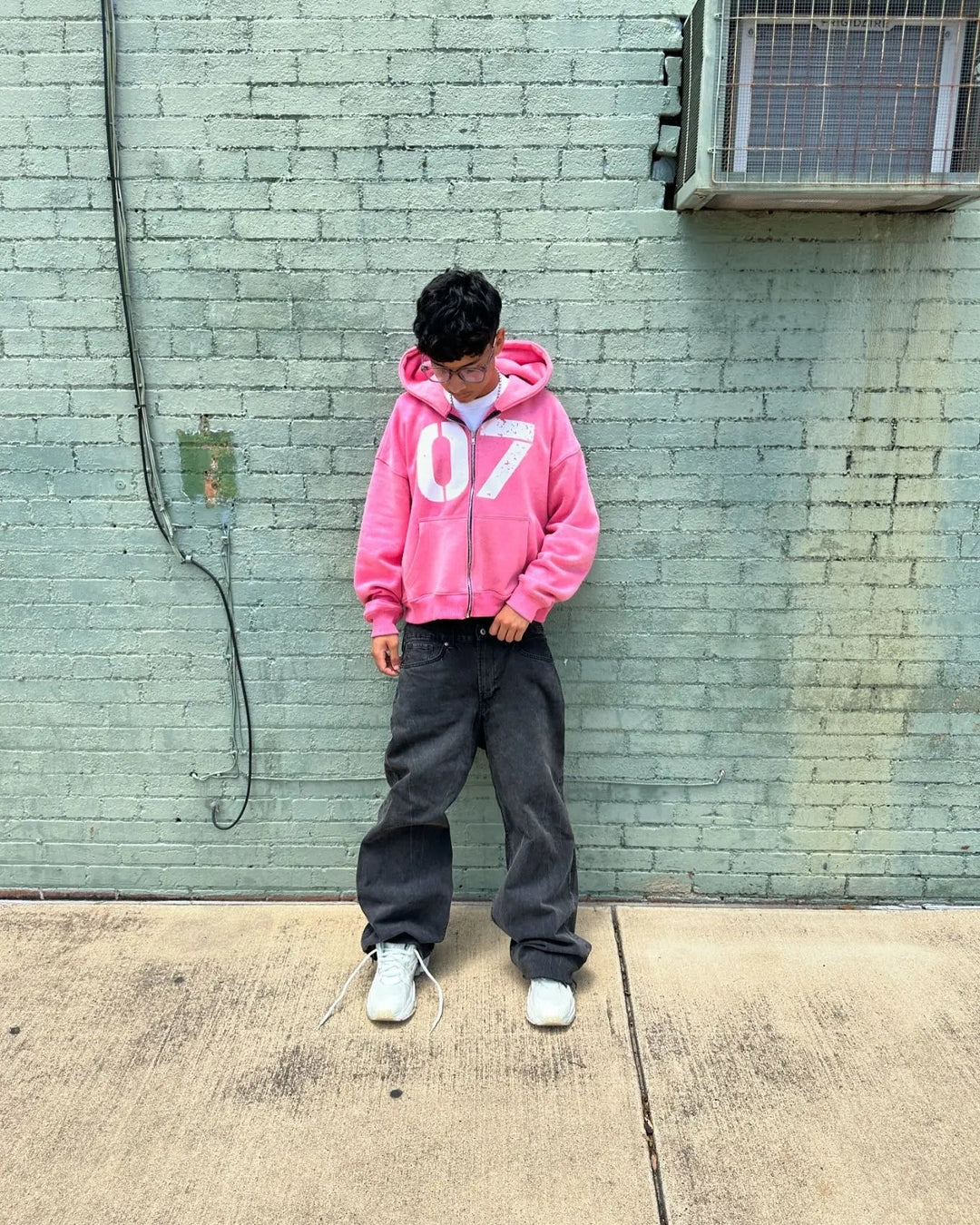 Oversized 07 Zip-Up Hoodie – Men's Baggy Lightweight Pullover