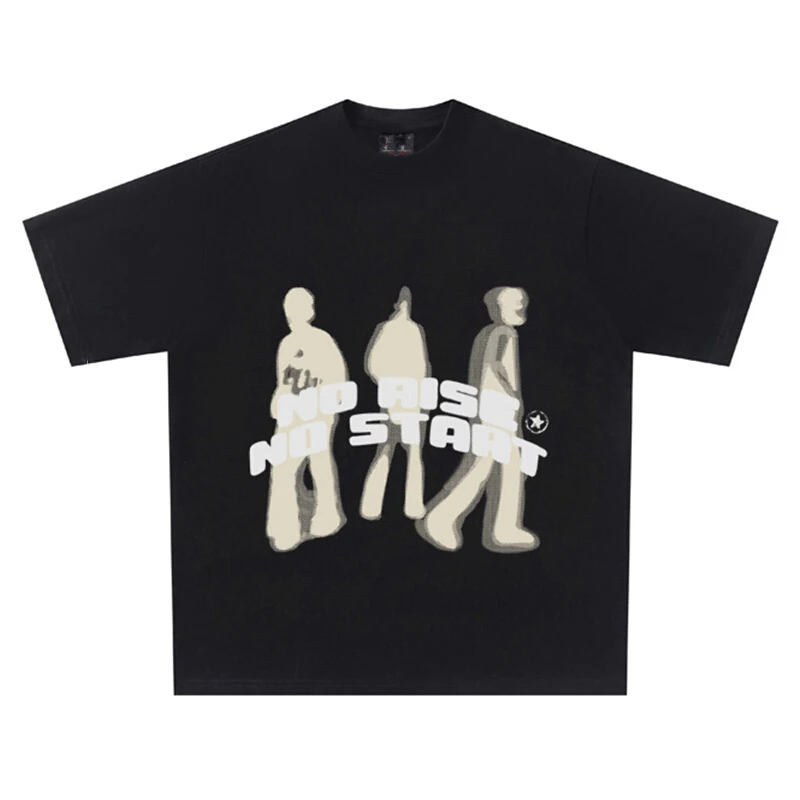 Oversized Stencil Graphic Tee – Men's Relaxed Cotton T-Shirt