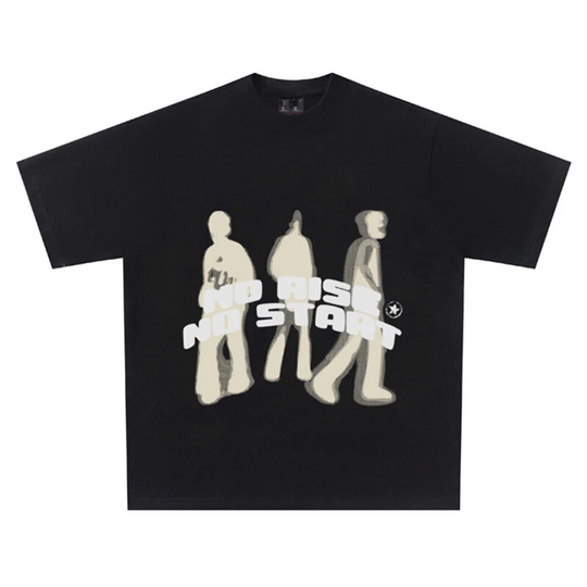 Oversized Stencil Graphic Tee – Men's Relaxed Cotton T-Shirt