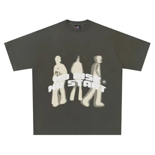Oversized Stencil Graphic Tee – Men's Relaxed Cotton T-Shirt