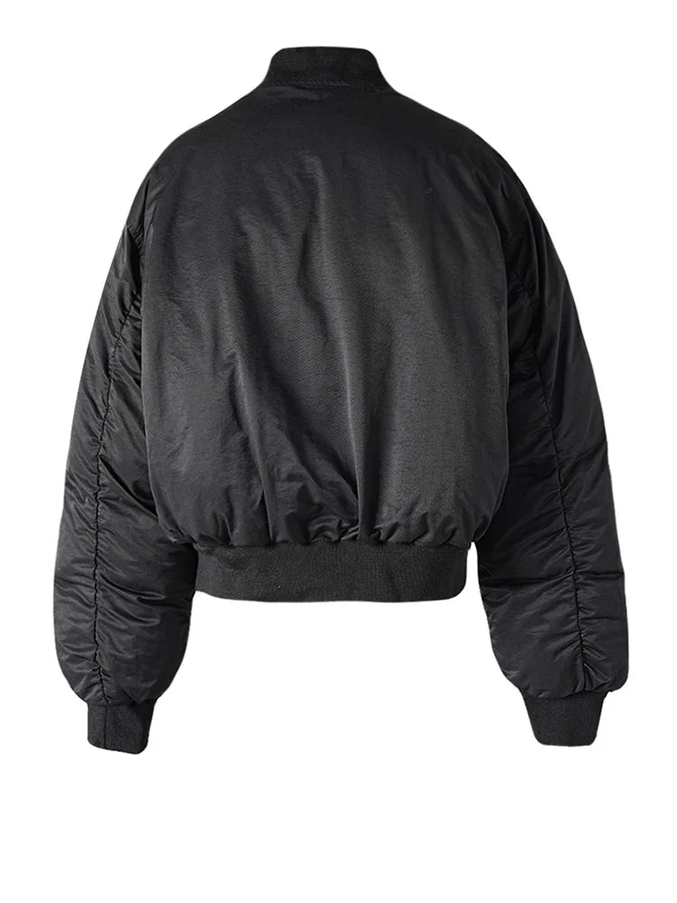 Padded Bomber Jacket – Unisex Cropped Boxy Coat