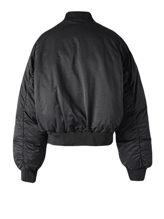 Padded Bomber Jacket – Unisex Cropped Boxy Coat