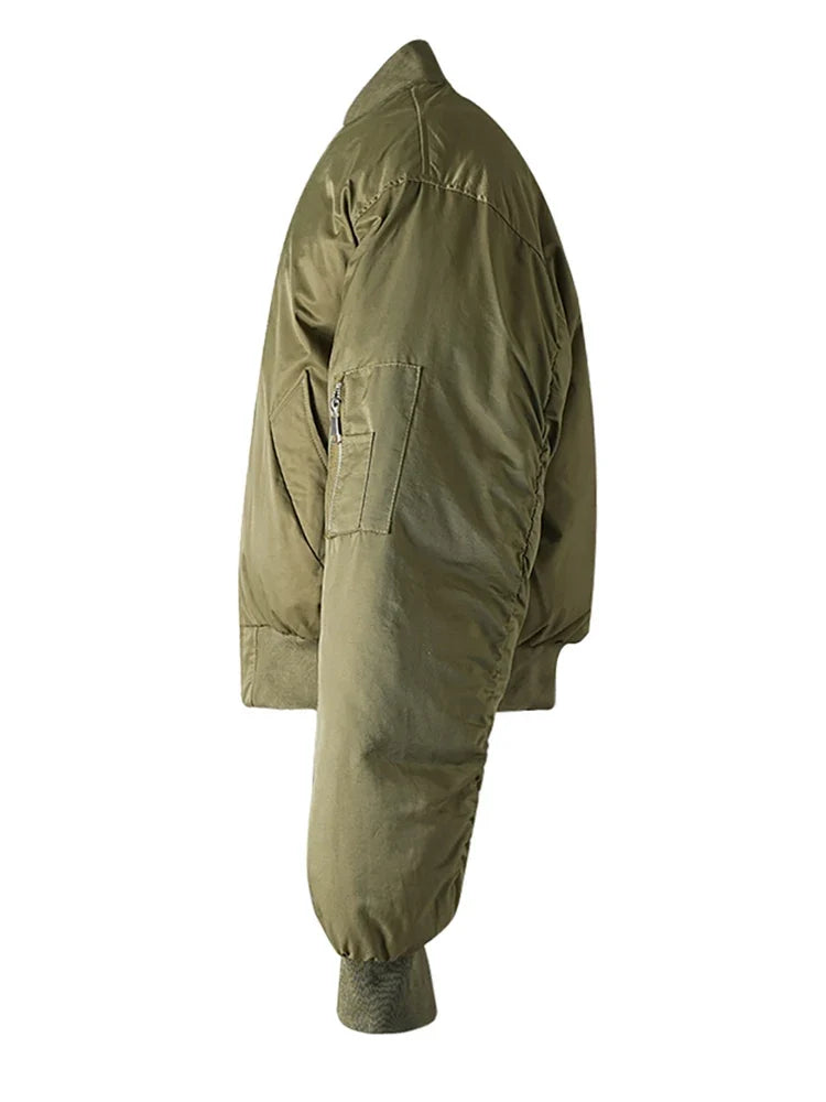 Padded Bomber Jacket – Unisex Cropped Boxy Coat