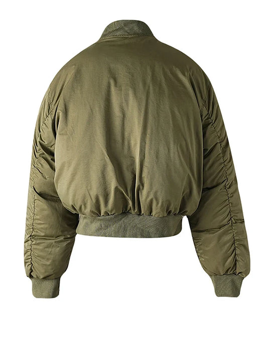 Padded Bomber Jacket – Unisex Cropped Boxy Coat