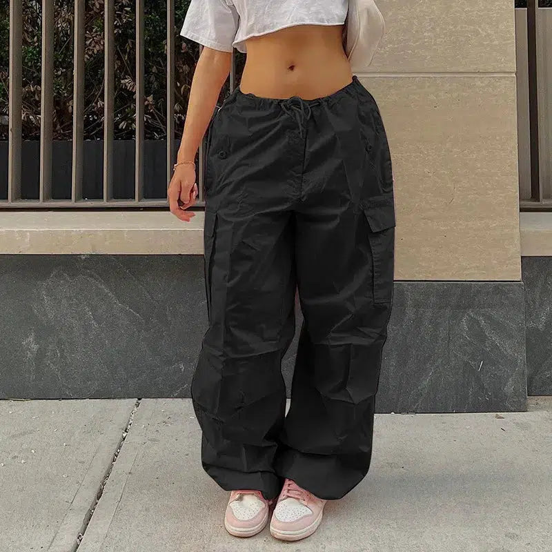 Parachute Cargo Pants – Women's Lightweight High-Waist Trousers