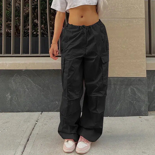 Parachute Cargo Pants – Women's Lightweight High-Waist Trousers