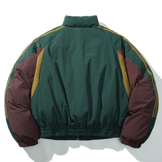Patchwork Puffer Jacket – Unisex Relaxed Winter Coat