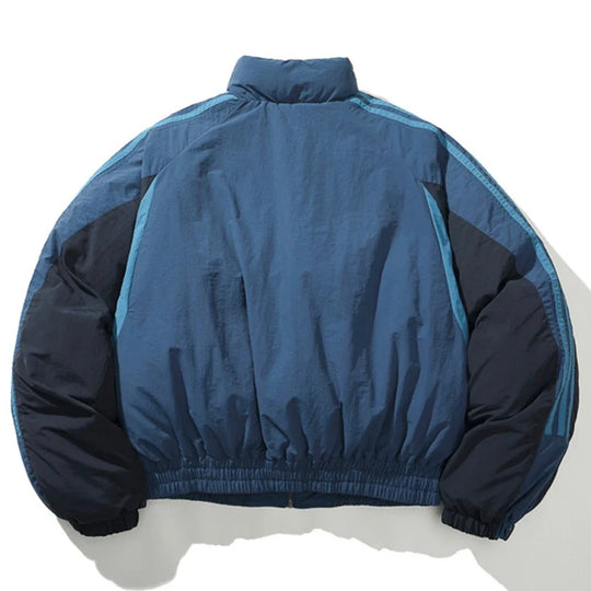 Patchwork Puffer Jacket – Unisex Relaxed Winter Coat