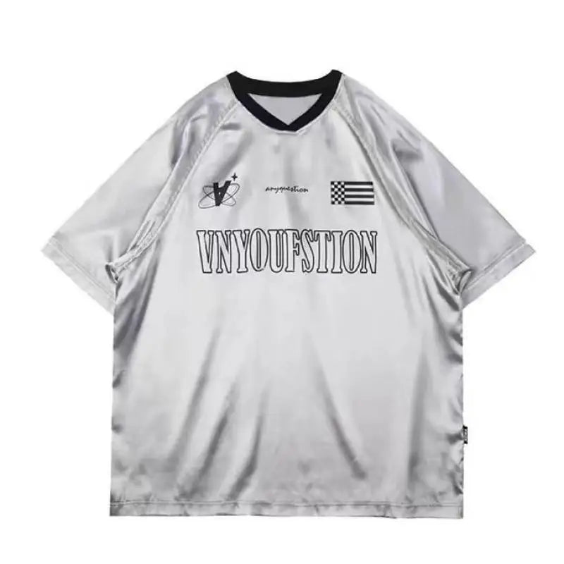 Patchwork Graphic Jersey – Women's Oversized Baggy Top