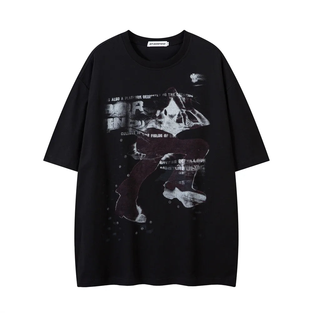 Portrait Print Graphic Tee – Men's Relaxed T-Shirt