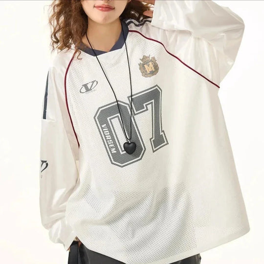 Retro Printed Jersey Tee – Unisex Long Sleeve Graphic T-Shirt