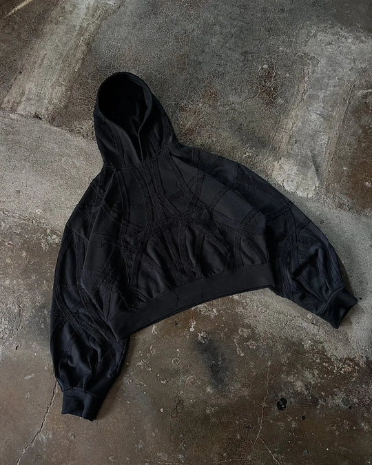 Seraphim Paneled Hoodie – Unisex Oversized Fleece Pullover