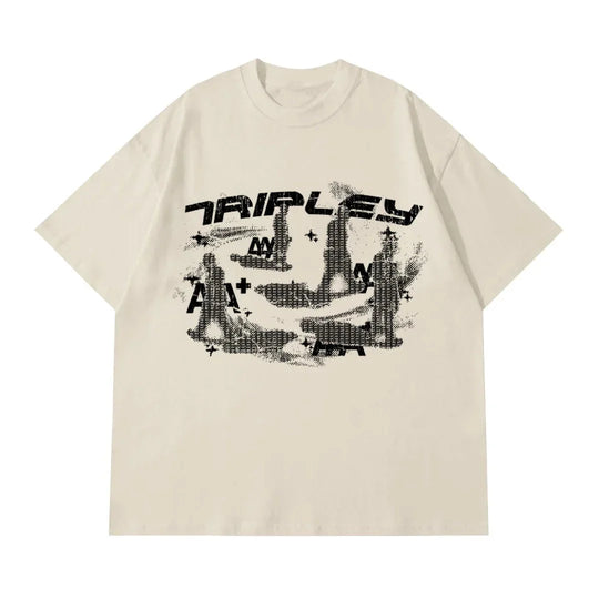 Shadow Walk Graphic Tee – Men's Baggy Distressed T-Shirt