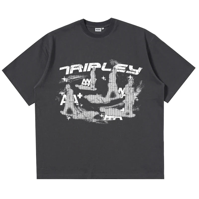 Shadow Walk Graphic Tee – Men's Baggy Distressed T-Shirt
