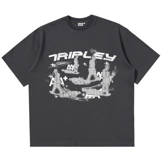 Shadow Walk Graphic Tee – Men's Baggy Distressed T-Shirt