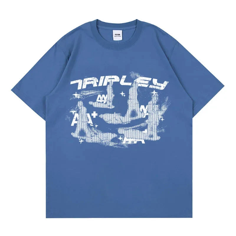 Shadow Walk Graphic Tee – Men's Baggy Distressed T-Shirt