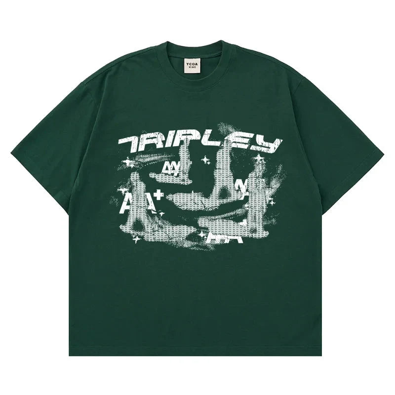 Shadow Walk Graphic Tee – Men's Baggy Distressed T-Shirt