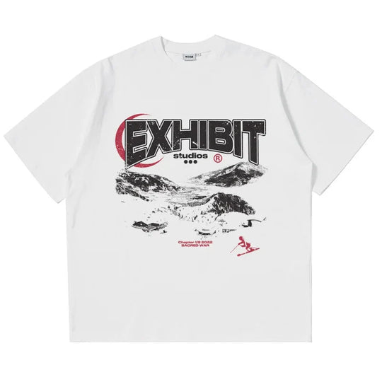 Ski Graphic Tee – Men's Baggy Distressed Cotton T-Shirt