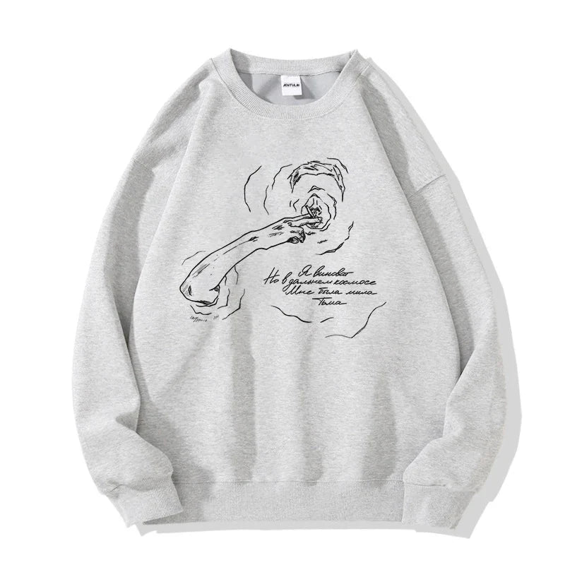 Portrait Graphic Hoodie – Statement Print Pullover