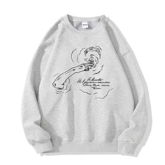 Portrait Graphic Hoodie – Statement Print Pullover