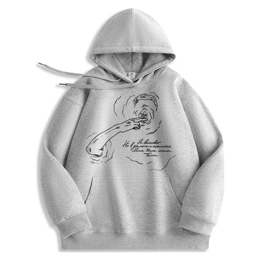 Portrait Graphic Hoodie – Statement Print Pullover