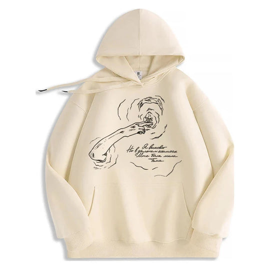 Portrait Graphic Hoodie – Statement Print Pullover