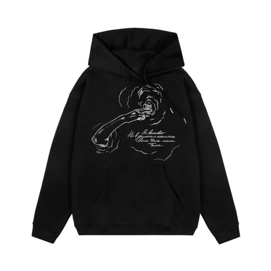 Portrait Graphic Hoodie – Statement Print Pullover