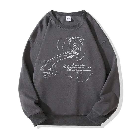 Portrait Graphic Hoodie – Statement Print Pullover