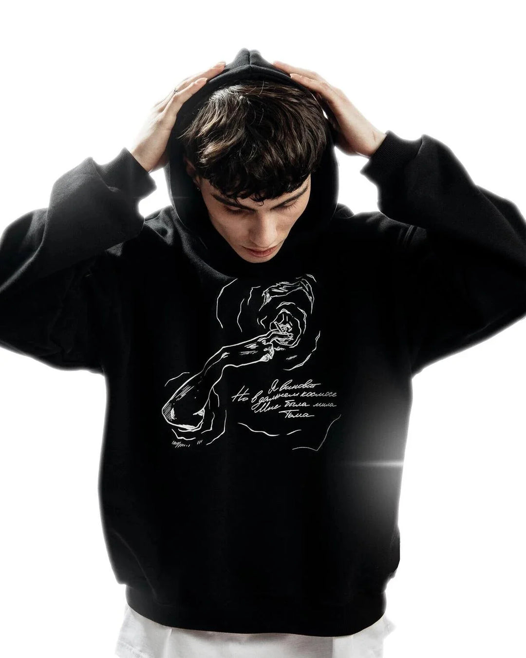 Portrait Graphic Hoodie – Statement Print Pullover
