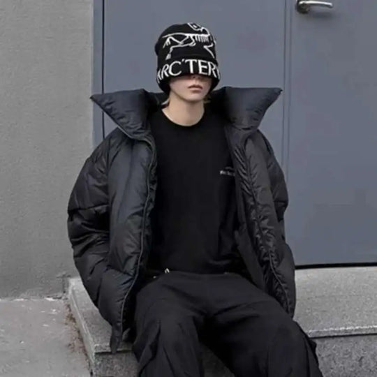 Star Zip Puffer Jacket – Men's Boxy Quilted Coat