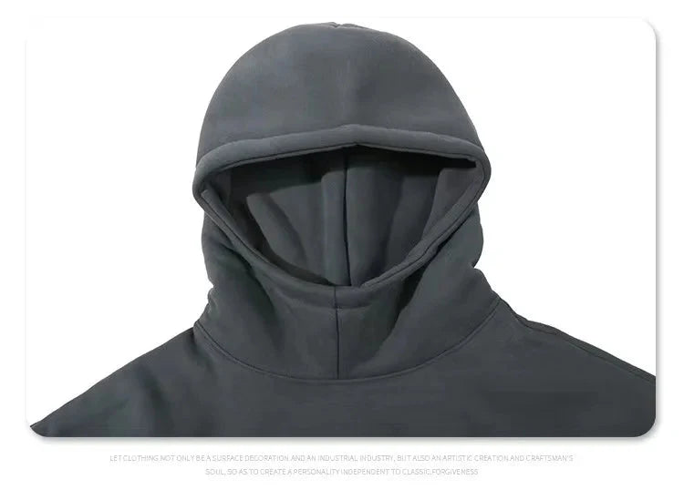 Foam Graphic Hoodie – Men's Baggy Stitch Detail Pullover