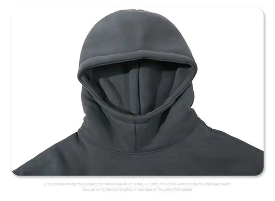 Foam Graphic Hoodie – Men's Baggy Stitch Detail Pullover