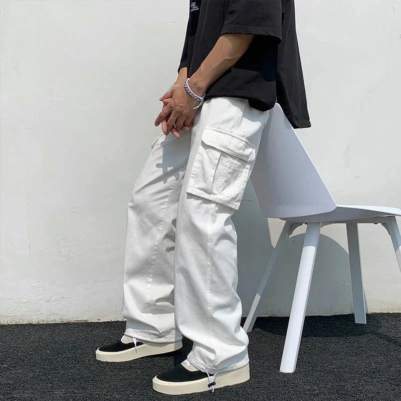 Straight-Leg Cargo Trousers – Men's Relaxed Utility Pants