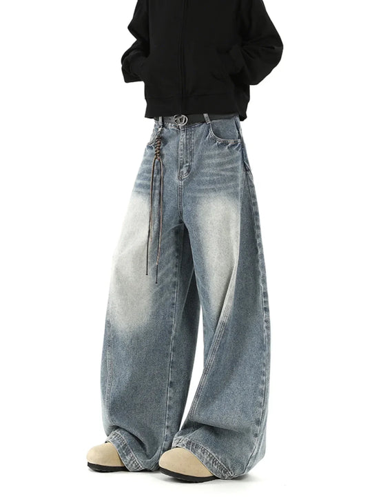 Super Wide-Leg Denim Jeans – Unisex Baggy Flowing Fit