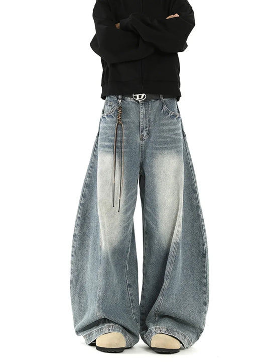 Super Wide-Leg Denim Jeans – Unisex Baggy Flowing Fit