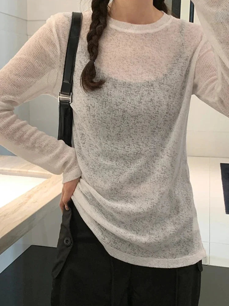 Thin Long Sleeve Top – Women's Relaxed Summer Fit