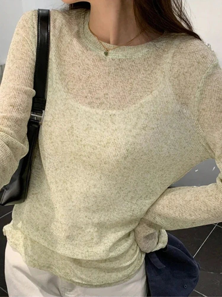 Thin Long Sleeve Top – Women's Relaxed Summer Fit