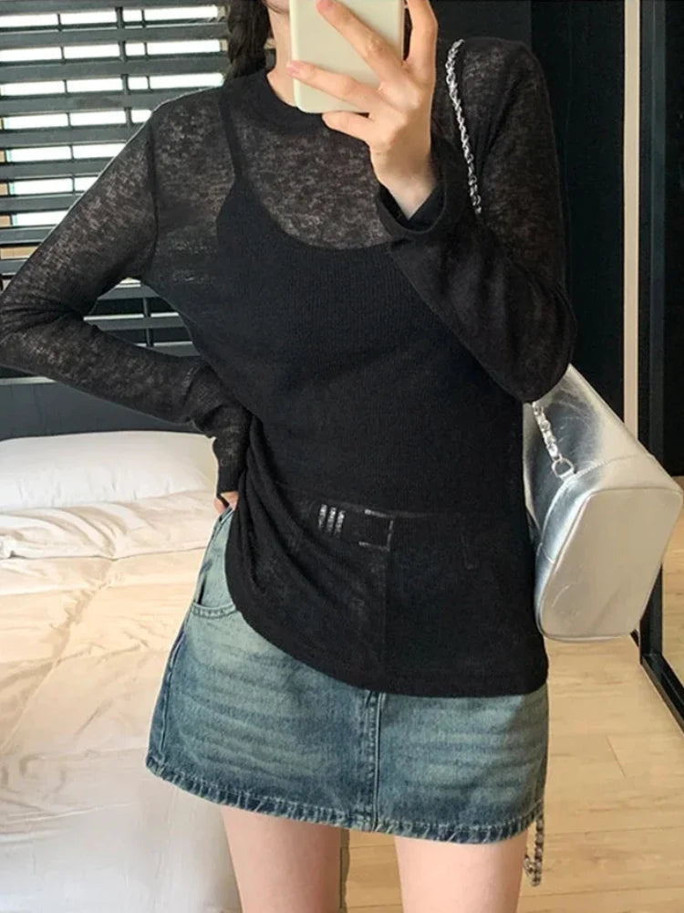 Thin Long Sleeve Top – Women's Relaxed Summer Fit