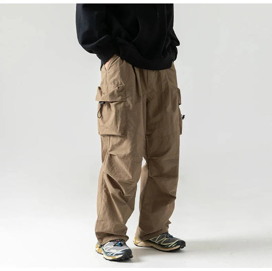 Utility Cargo Trousers – Unisex Baggy Multi-Pocket Pants