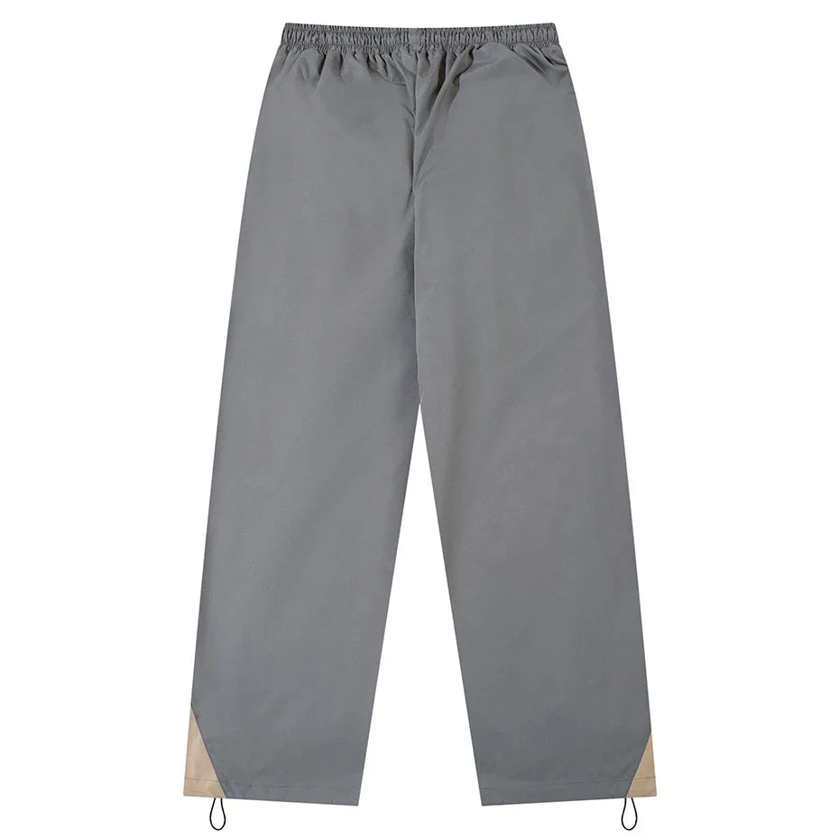 Panelled Parachute Trousers – Unisex Wide-Leg Lightweight Pants