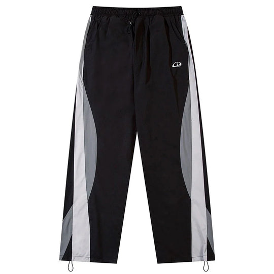 Panelled Parachute Trousers – Unisex Wide-Leg Lightweight Pants