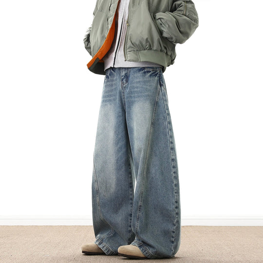 Wide-Leg Baggy Denim Jeans – Men's Relaxed Fit Jeans