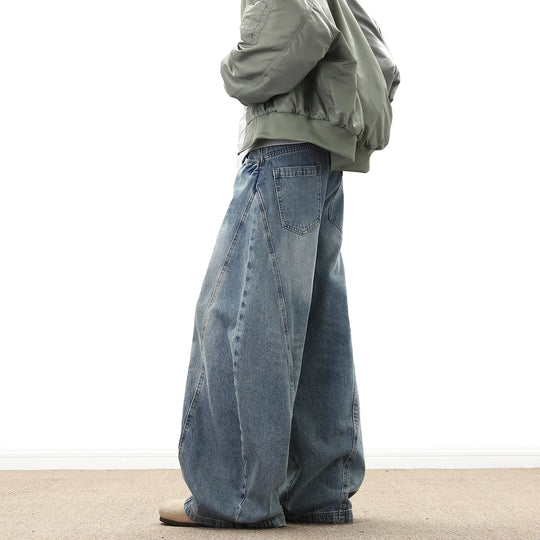 Wide-Leg Baggy Denim Jeans – Men's Relaxed Fit Jeans